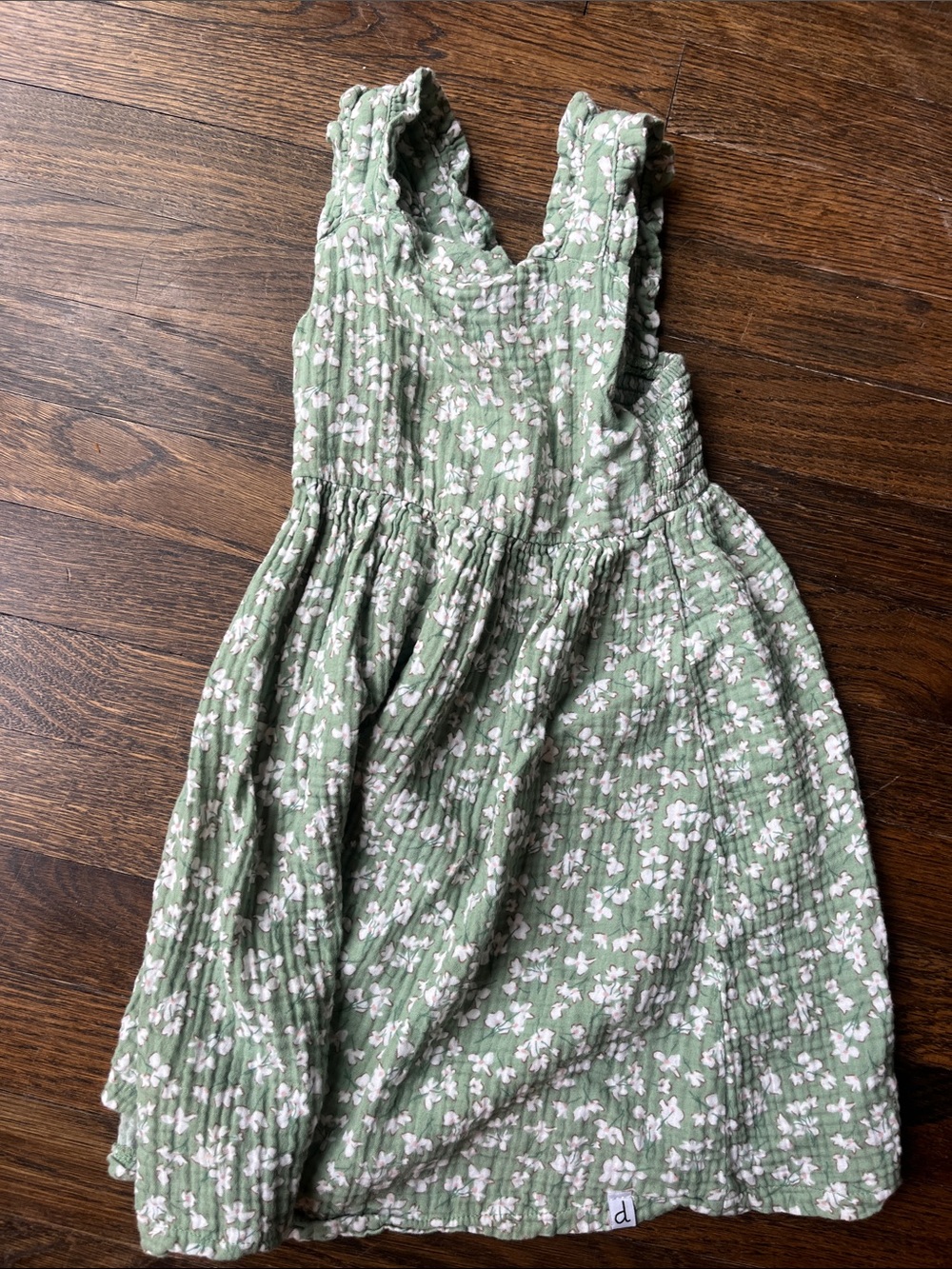 Deux Nar Deux - gauzy green and white sun dress sizes 5 and 6
